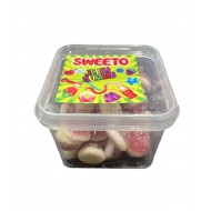 Sweeto Jelly Sweets Fizzy Sugar Puff Halal 160g 12 Tub